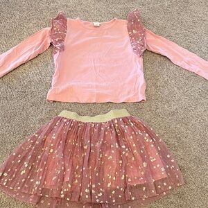Crewcuts Pink and Gold Kids Matching Set